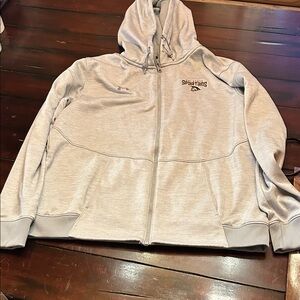 Gray Hooded Zip-Up Tri-state Spartans Jacket